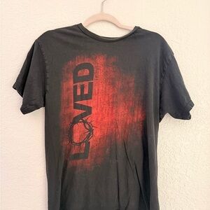 Red and Black Short Sleeve Tees